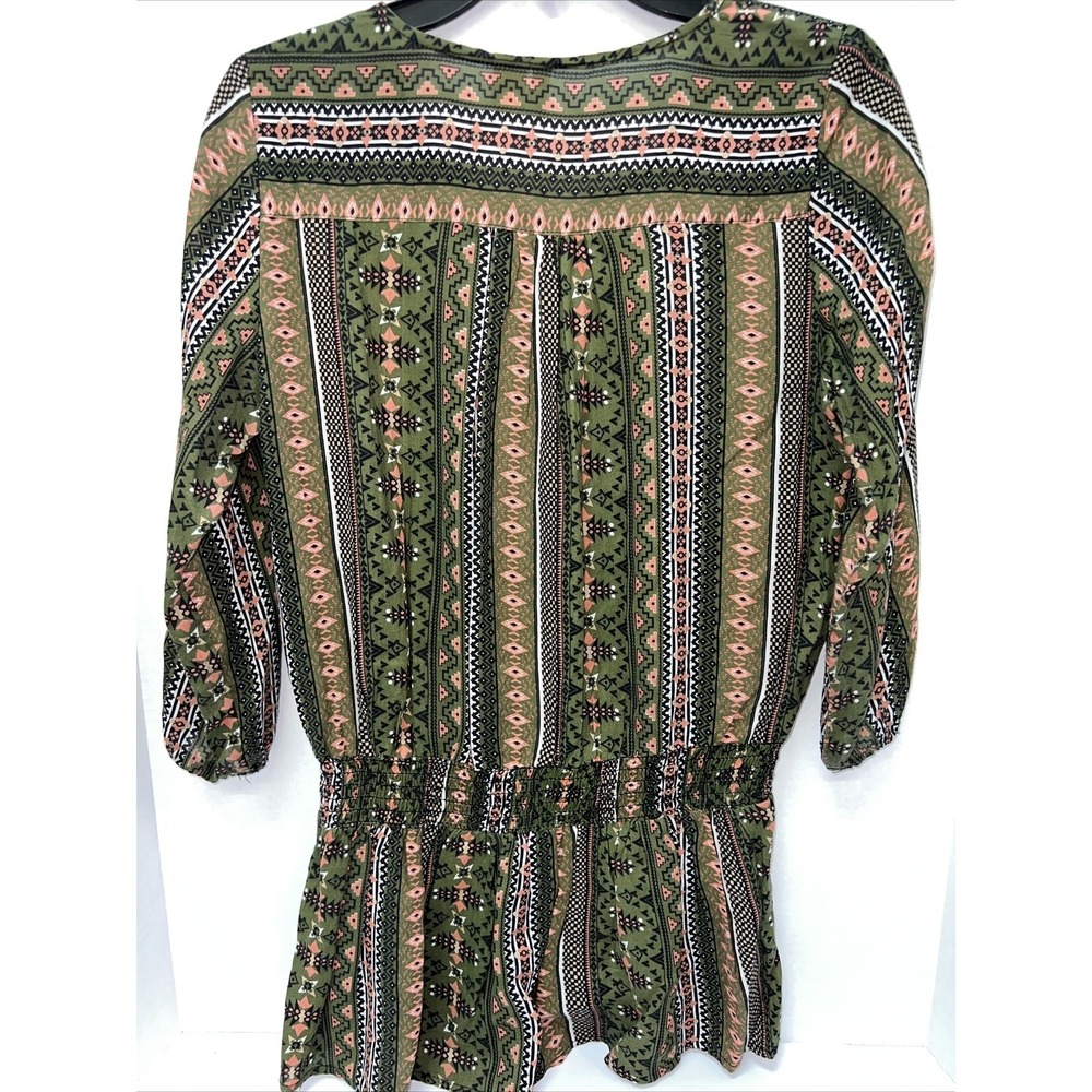 Japna Shirt Women's Small Green Multicolor Blouse - Picture 3 of 4